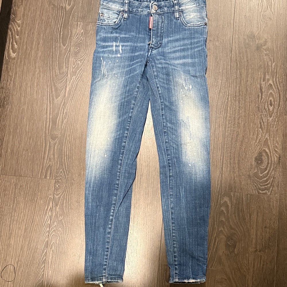 DSQUARED2 Faded Blue Skinny Jeans